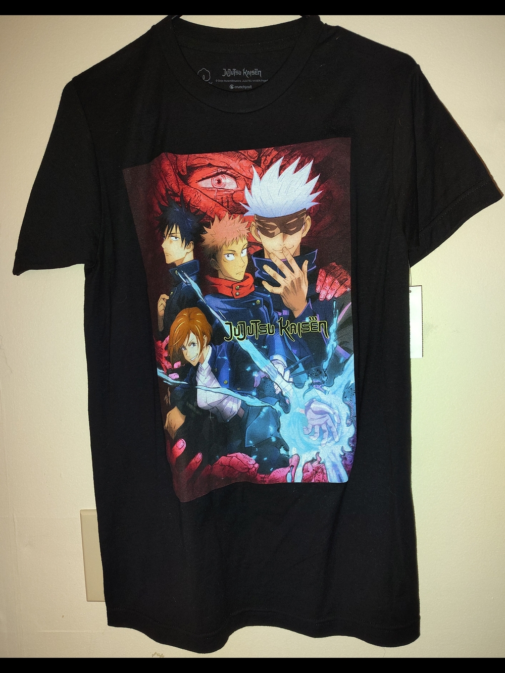 Jujutsu Kaisen Black Anime Graphic Tee (Small)Stretchy.